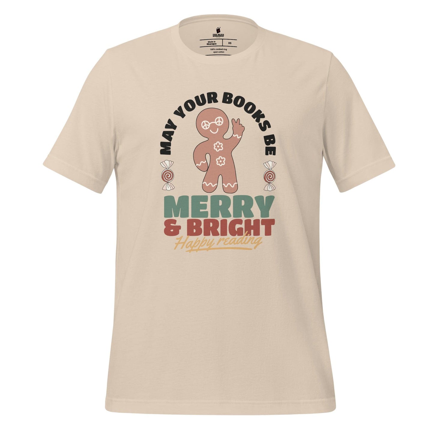 May Your Books Be Merry & Bright T-shirt - The Bean Workshop - bookish, christmas, t-shirt, tee