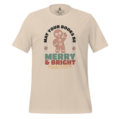 May Your Books Be Merry & Bright T-shirt - The Bean Workshop - bookish, christmas, t-shirt, tee