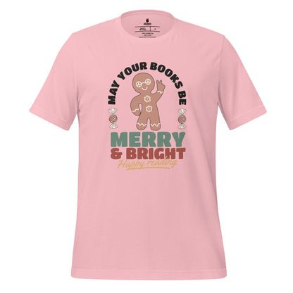 May Your Books Be Merry & Bright T-shirt - The Bean Workshop - bookish, christmas, t-shirt, tee