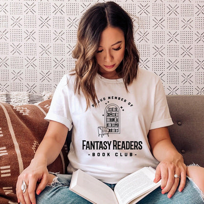 Member of Fantasy Readers Book Club T-Shirt - The Bean Workshop - book lover, bookish, minimalistic, t-shirt