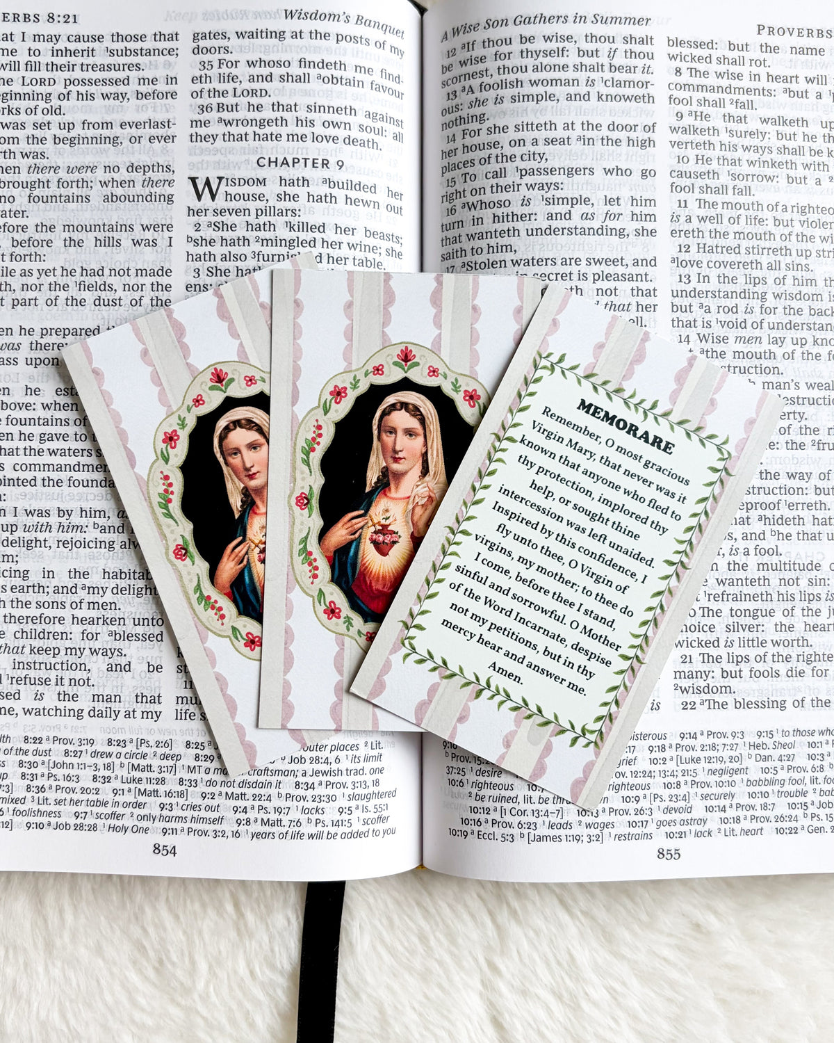 Memorare Prayer Card & Bookmark - The Bean Workshop - archangel, Baptism, Catholic, children, Confirmation, Confirmation gift, faith gift, First Communion, guardian angel, Hail Holy Queen, Hail Mary, Holy Family, Holy Spirit, Immaculate Heart, Marian gift, Memorare, Pentecost, prayer card, St. Joseph, St. Michael
