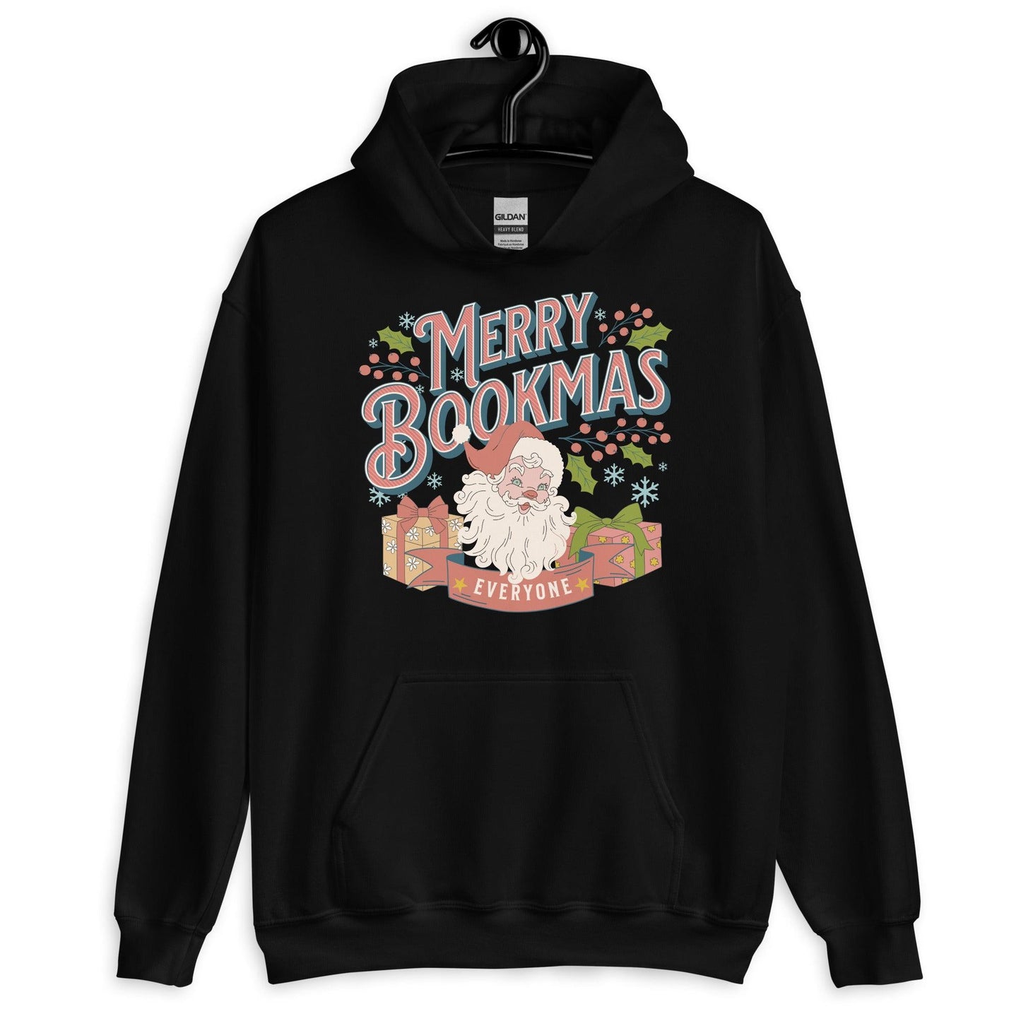 Merry Bookmas Christmas Hoodie - The Bean Workshop - bookish, chistmas, hoodie