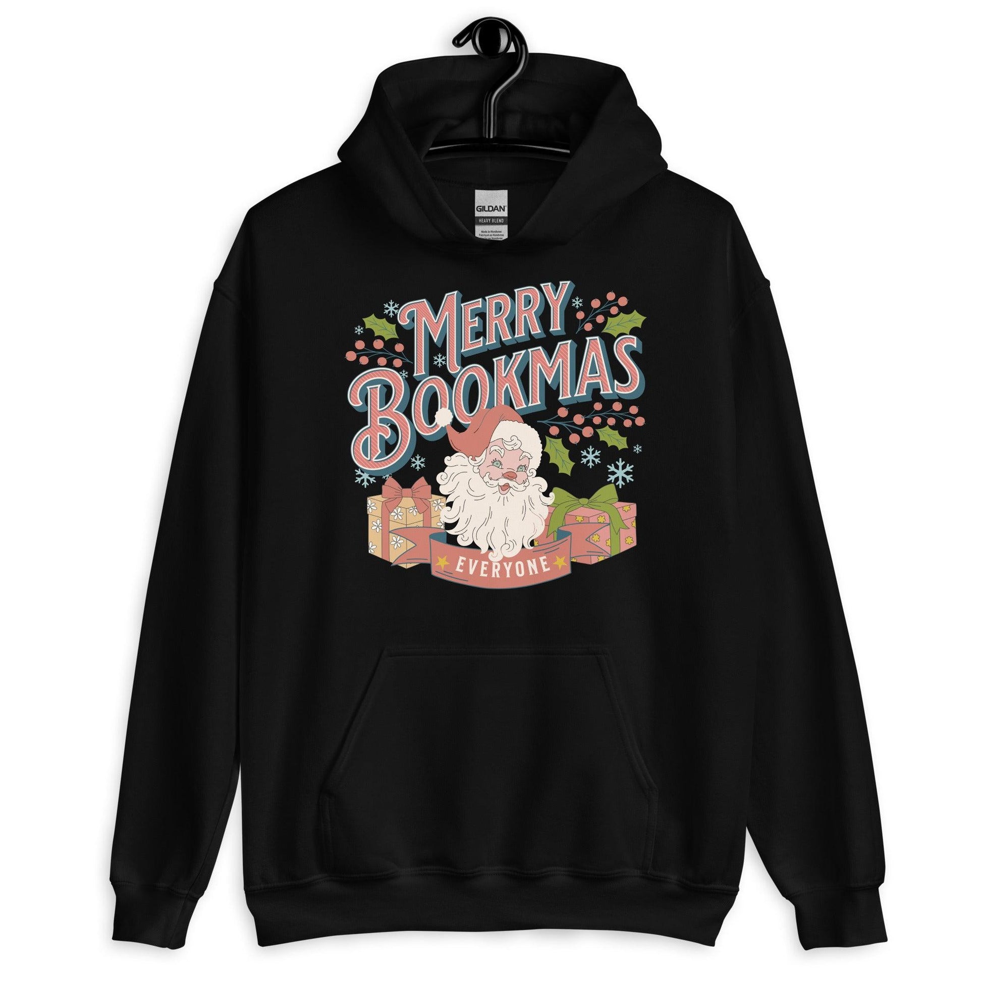 Merry Bookmas Christmas Hoodie - The Bean Workshop - bookish, chistmas, hoodie