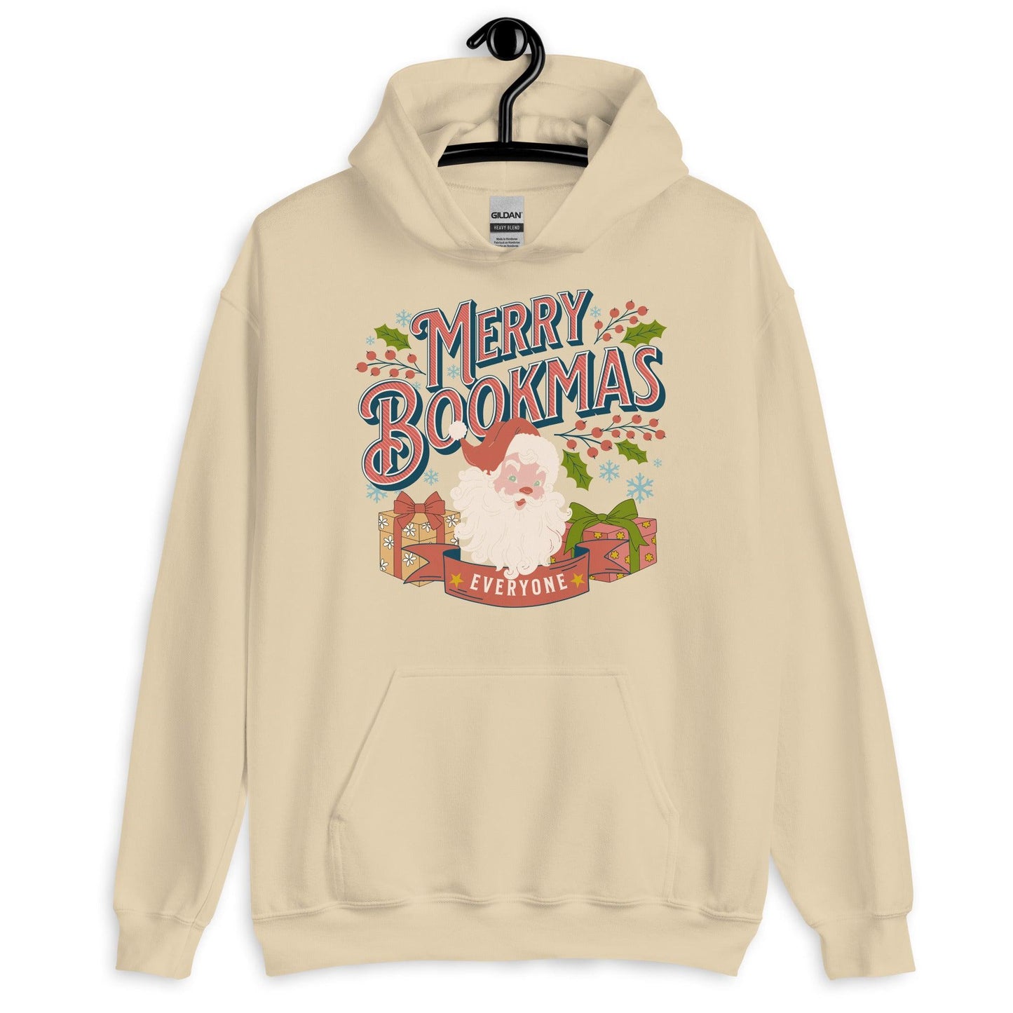 Merry Bookmas Christmas Hoodie - The Bean Workshop - bookish, chistmas, hoodie