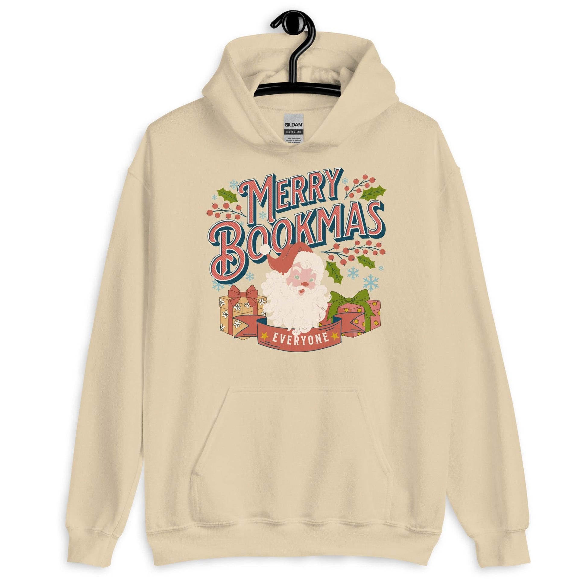 Merry Bookmas Christmas Hoodie - The Bean Workshop - bookish, chistmas, hoodie