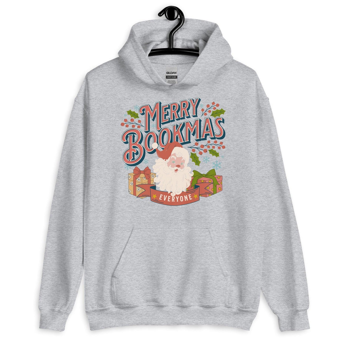 Merry Bookmas Christmas Hoodie - The Bean Workshop - bookish, chistmas, hoodie