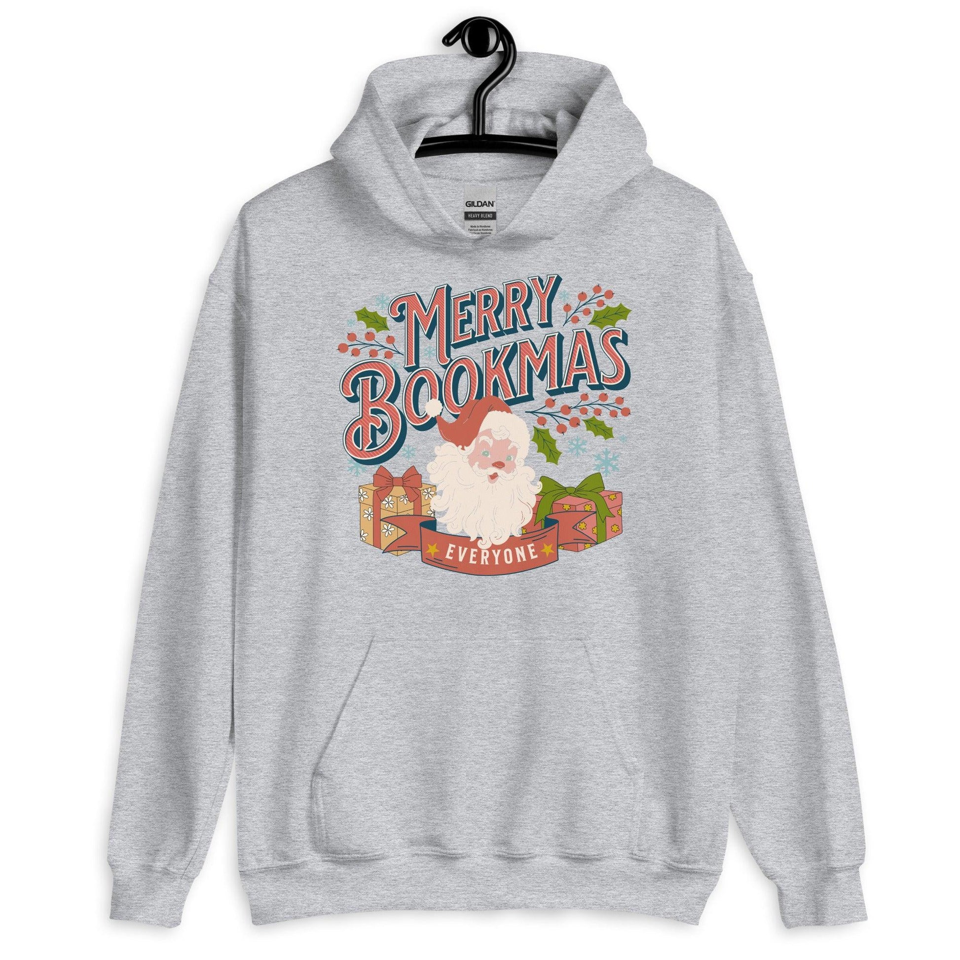Merry Bookmas Christmas Hoodie - The Bean Workshop - bookish, chistmas, hoodie