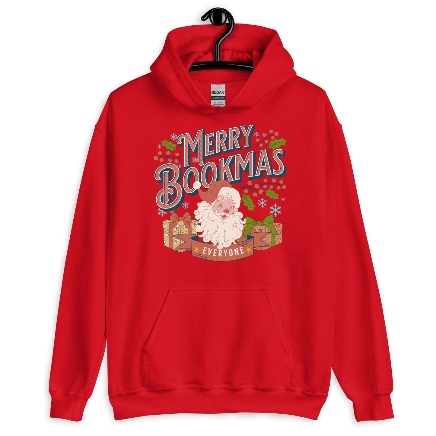 Merry Bookmas Christmas Hoodie - The Bean Workshop - bookish, chistmas, hoodie