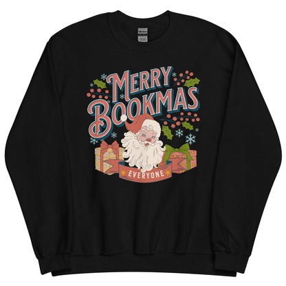 Merry Bookmas Christmas Sweatshirt - The Bean Workshop - book lover, bookish, christmas, sweatshirt