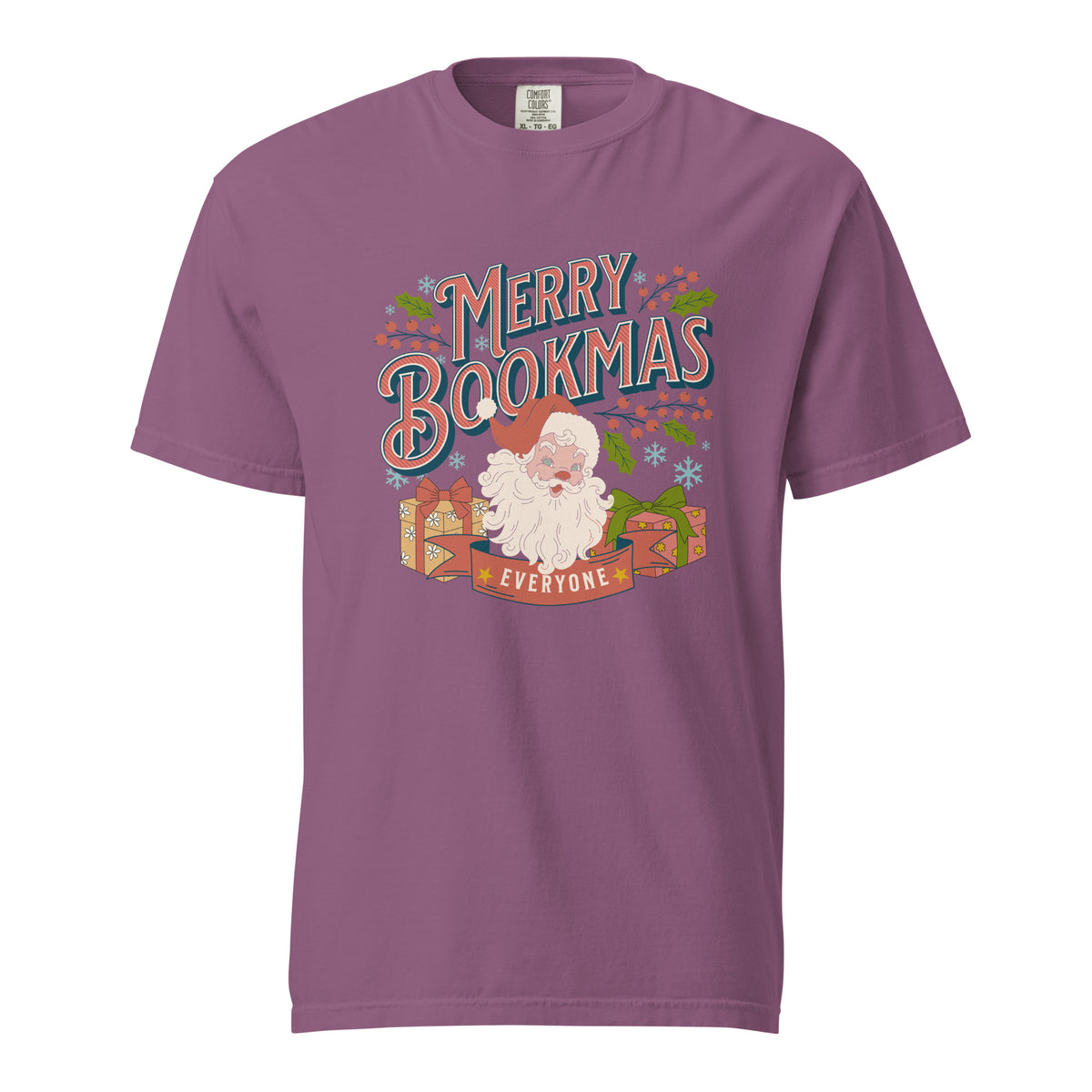 Merry Bookmas Christmas T-shirt - The Bean Workshop - bookish, chistmas, t-shirt, tee