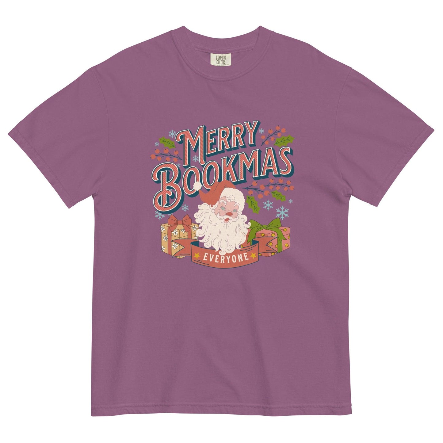 Merry Bookmas Christmas T-shirt - The Bean Workshop - bookish, chistmas, t-shirt, tee