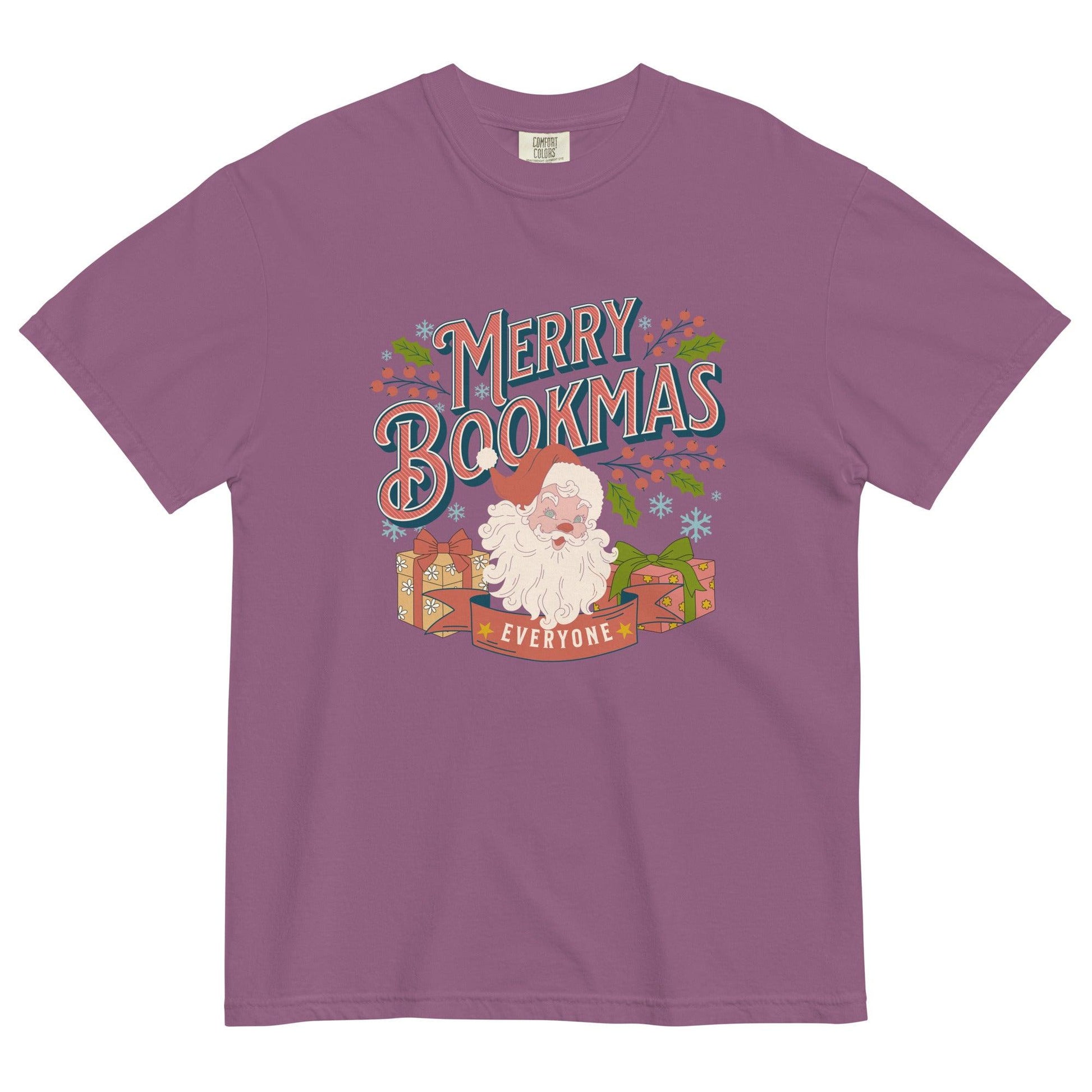 Merry Bookmas Christmas T-shirt - The Bean Workshop - bookish, chistmas, t-shirt, tee