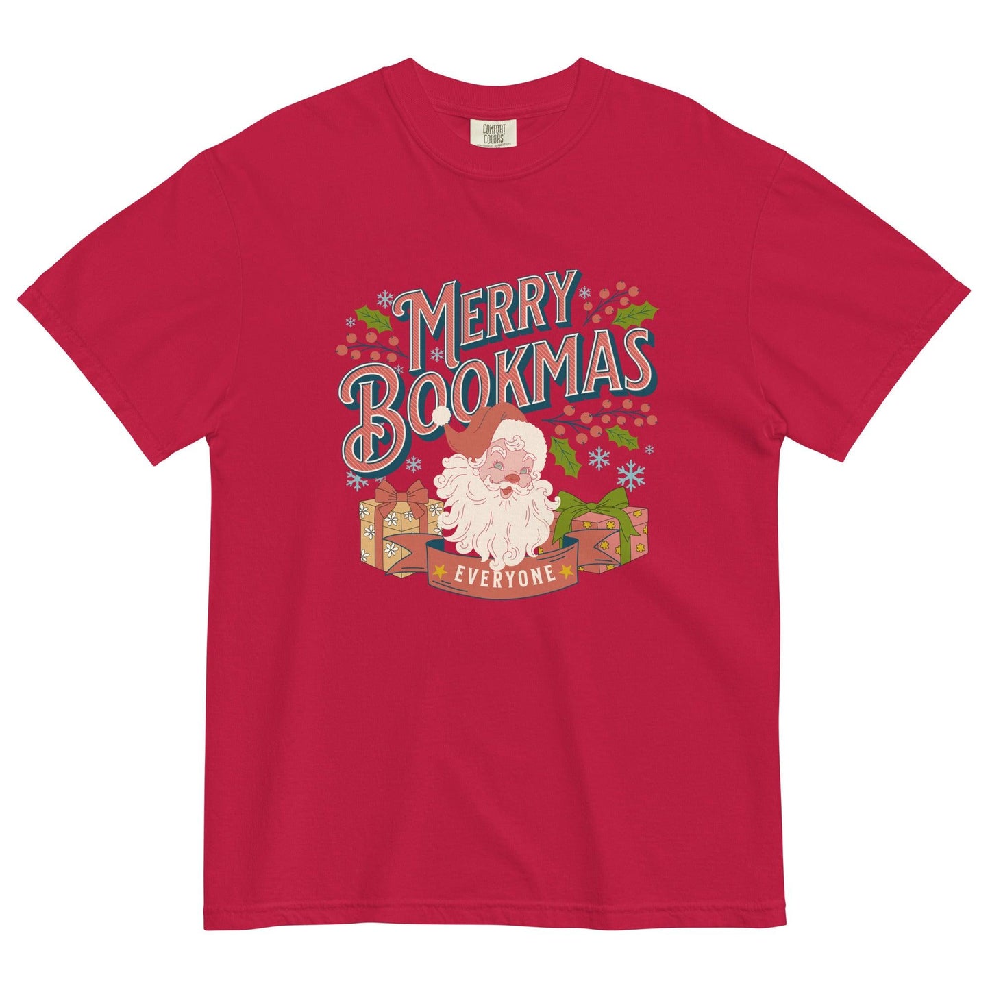Merry Bookmas Christmas T-shirt - The Bean Workshop - bookish, chistmas, t-shirt, tee