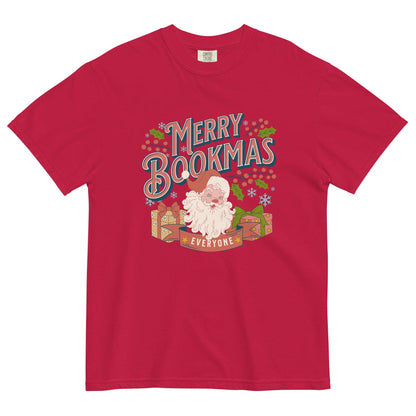 Merry Bookmas Christmas T-shirt - The Bean Workshop - bookish, chistmas, t-shirt, tee