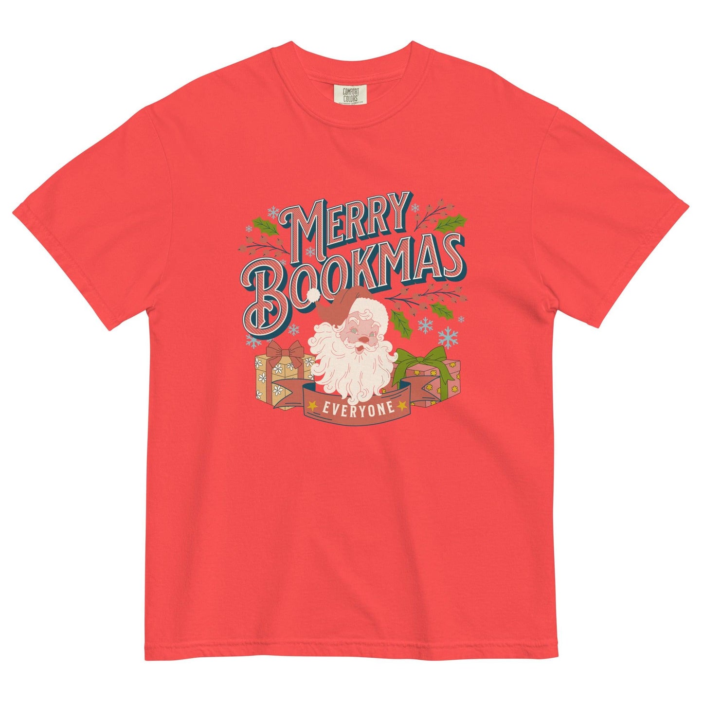 Merry Bookmas Christmas T-shirt - The Bean Workshop - bookish, chistmas, t-shirt, tee