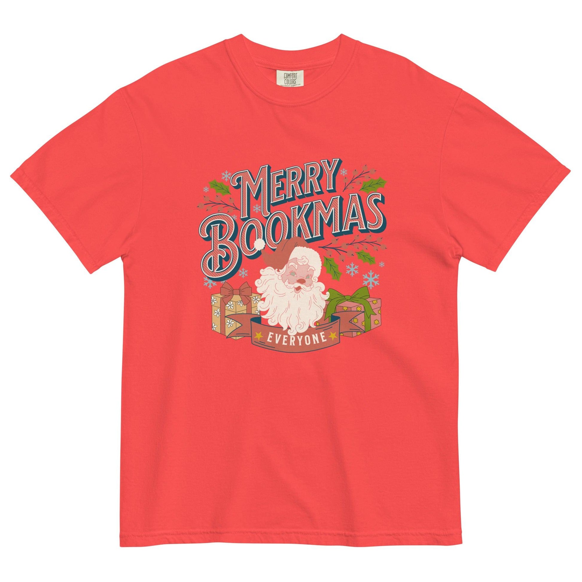 Merry Bookmas Christmas T-shirt - The Bean Workshop - bookish, chistmas, t-shirt, tee