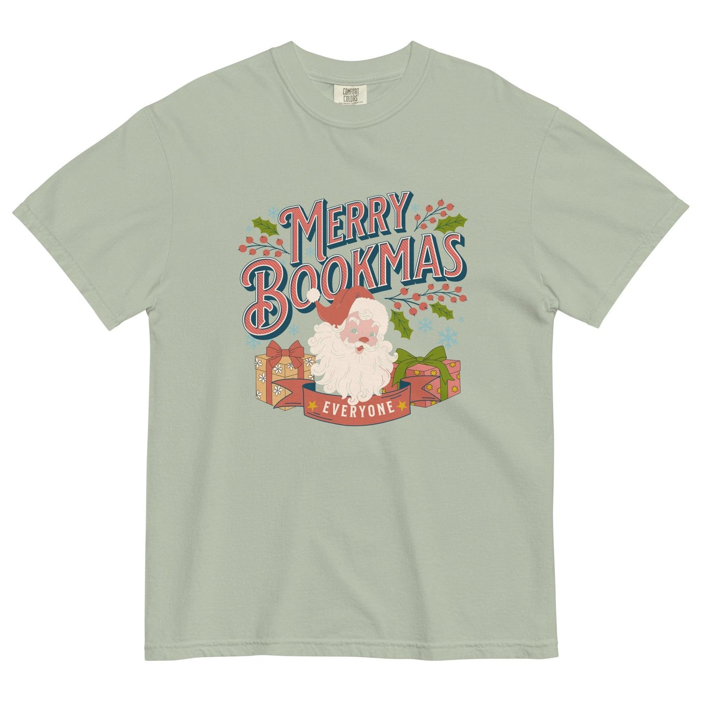 Merry Bookmas Christmas T-shirt - The Bean Workshop - bookish, chistmas, t-shirt, tee