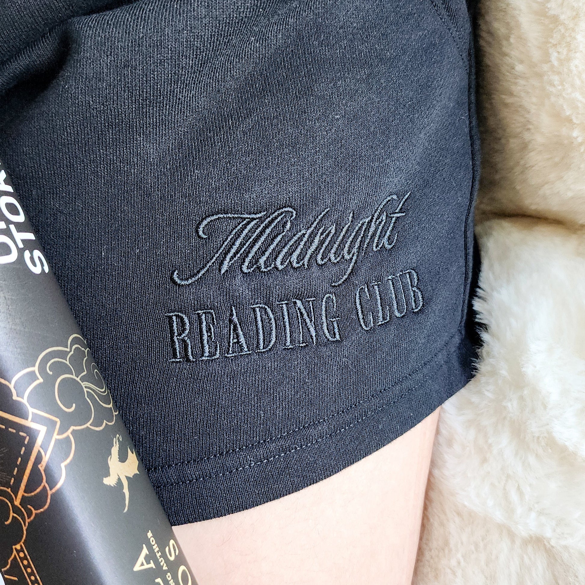 Midnight Reading Club Embroidered Shorts - The Bean Workshop - shorts