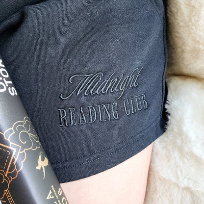Midnight Reading Club Embroidered Shorts - The Bean Workshop - shorts