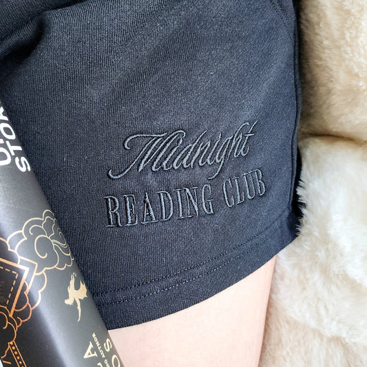 Midnight Reading Club Embroidered Shorts - The Bean Workshop - shorts