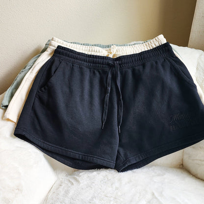 Midnight Reading Club Embroidered Shorts - The Bean Workshop - shorts