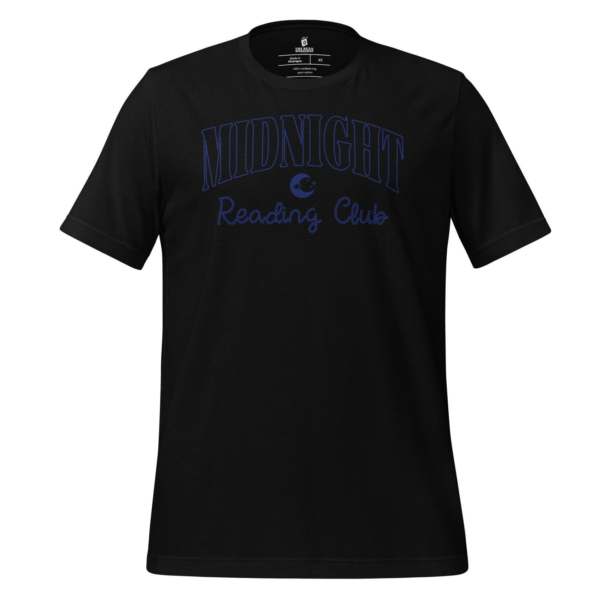 Midnight Reading Club T-Shirt - The Bean Workshop - book lover, bookish, minimalistic, read everyday, t-shirt