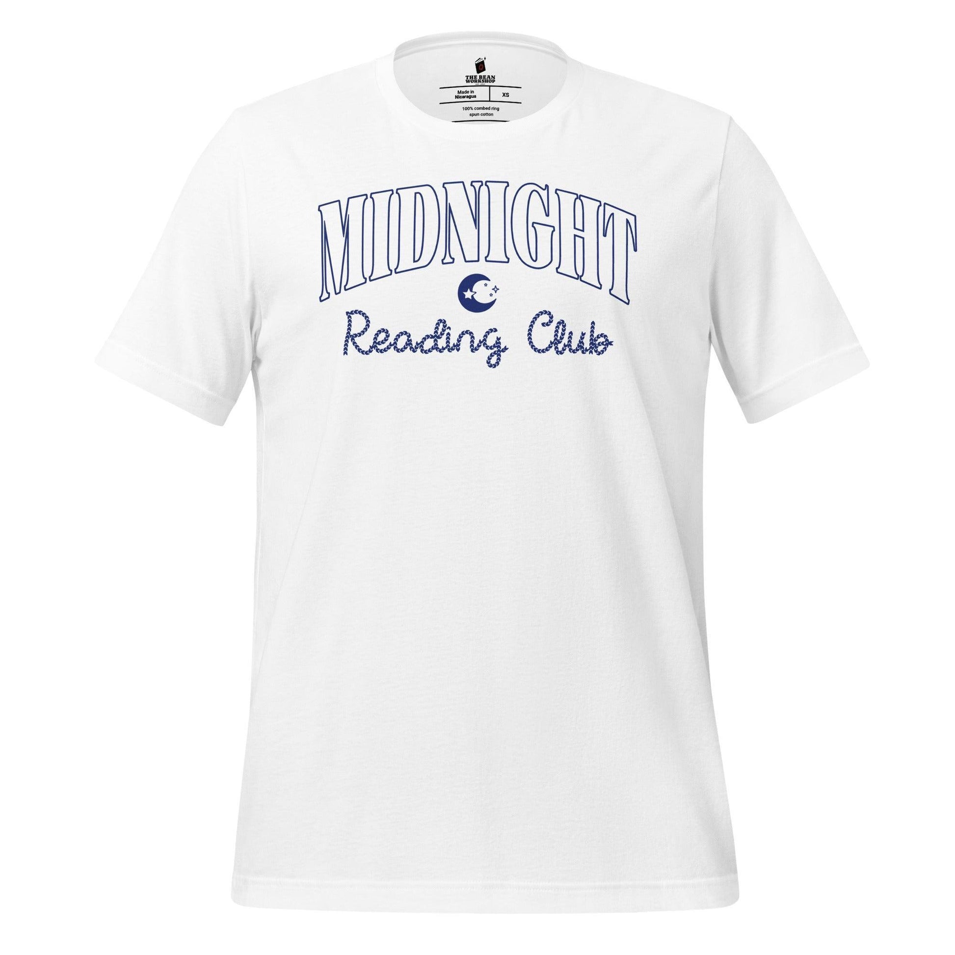 Midnight Reading Club T-Shirt - The Bean Workshop - book lover, bookish, minimalistic, read everyday, t-shirt