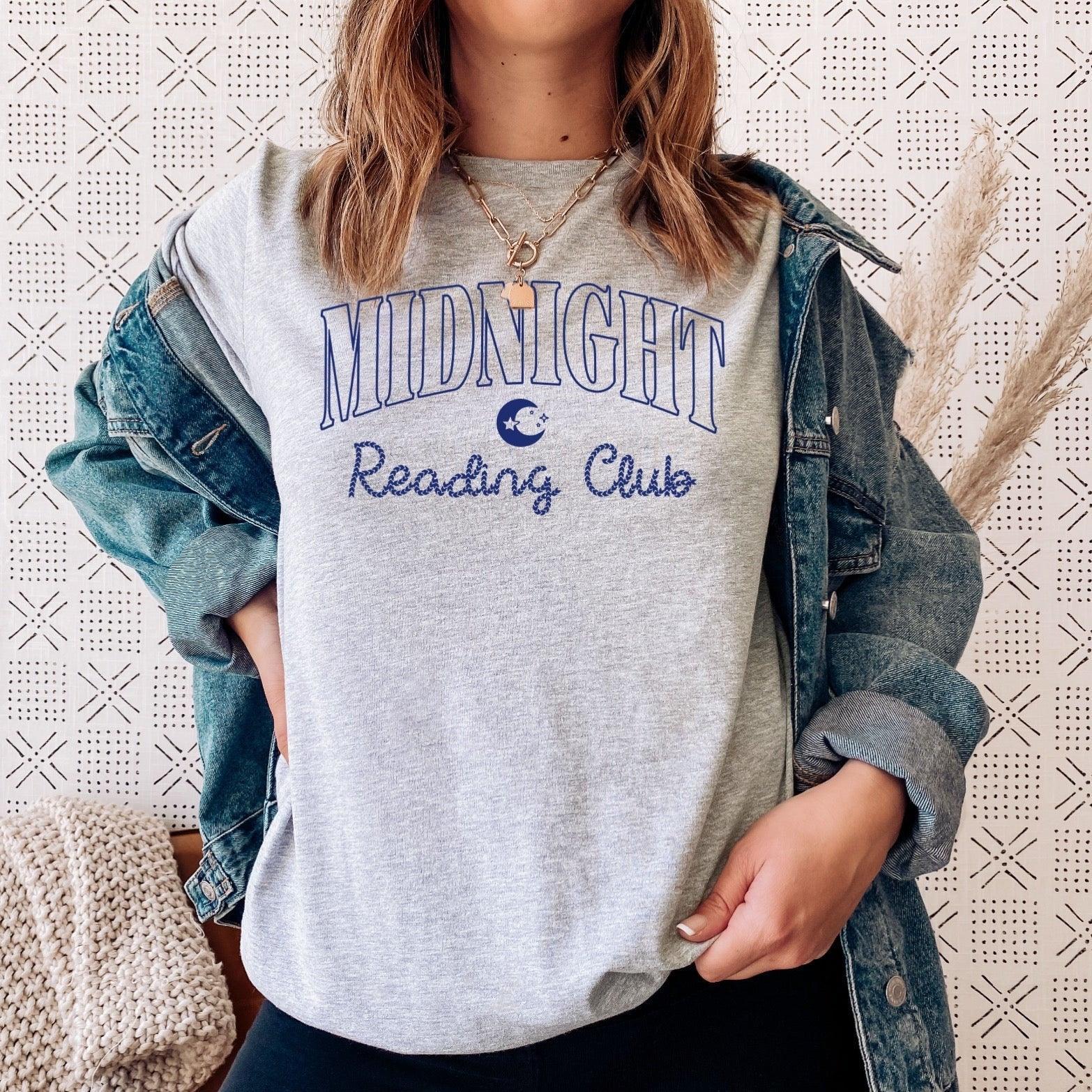 Midnight Reading Club T-Shirt - The Bean Workshop - book lover, bookish, minimalistic, read everyday, t-shirt