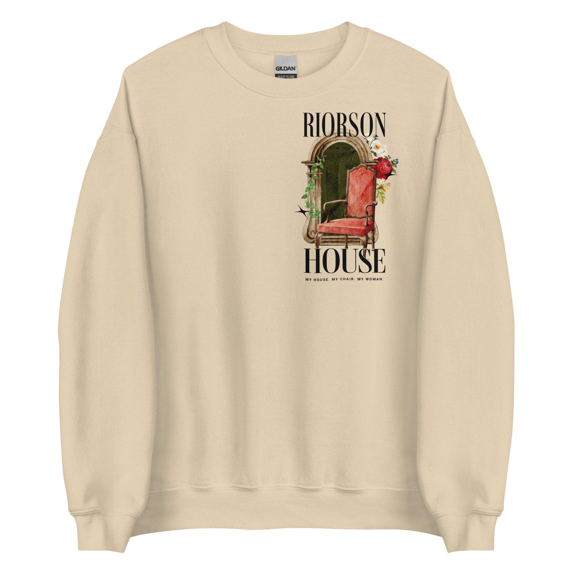 My house My chair My woman Sweatshirt - The Bean Workshop - Fourth Wing, Rebecca Yarros, sweater, sweatshirt, The Empyrean, Violet and Xaden, Violet Sorrengail, Xaden Riorson