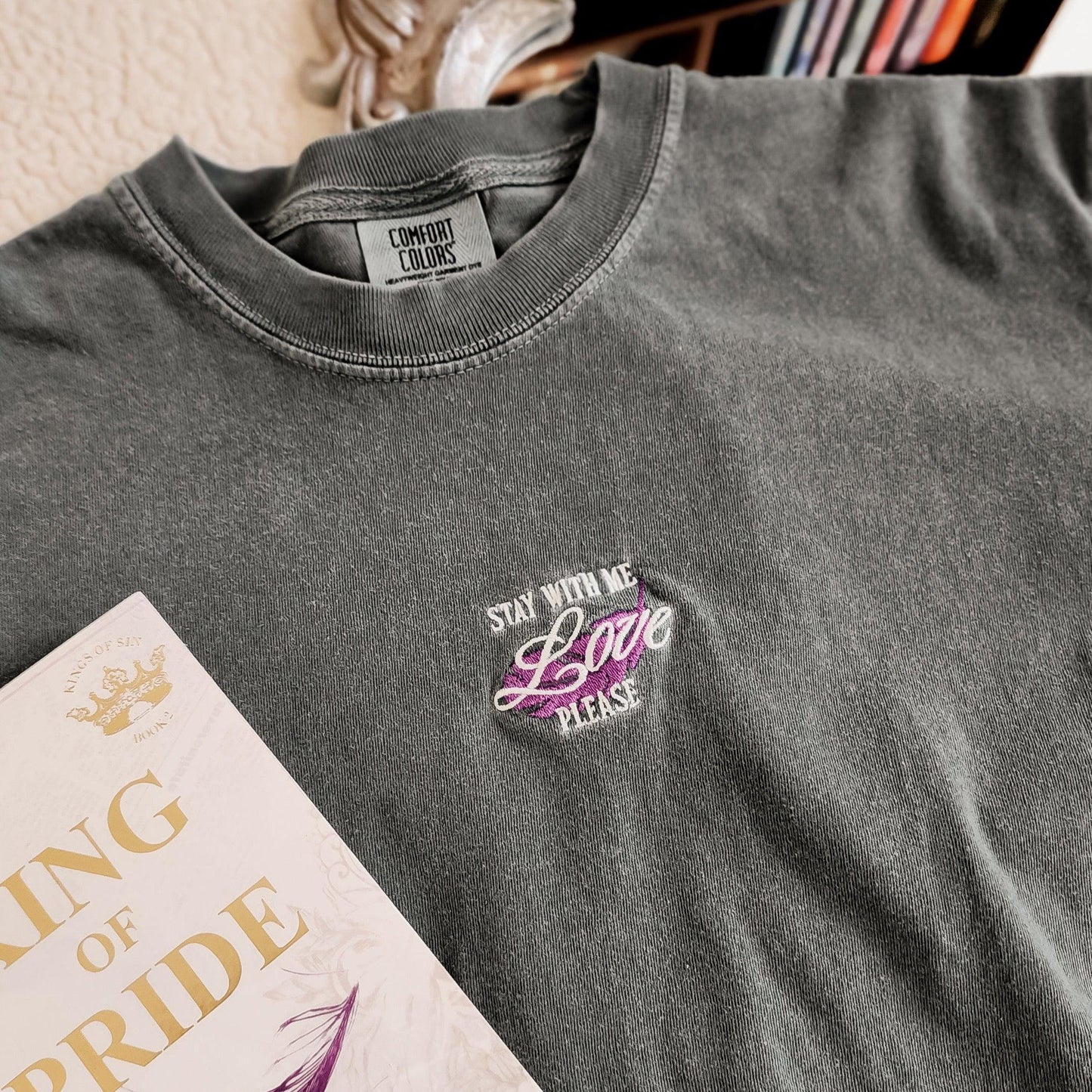 My Love King of Pride Embroidered Tee Shirt - The Bean Workshop - ana huang, box tee, embroidered, isabella valencia, kai young, kings of sin