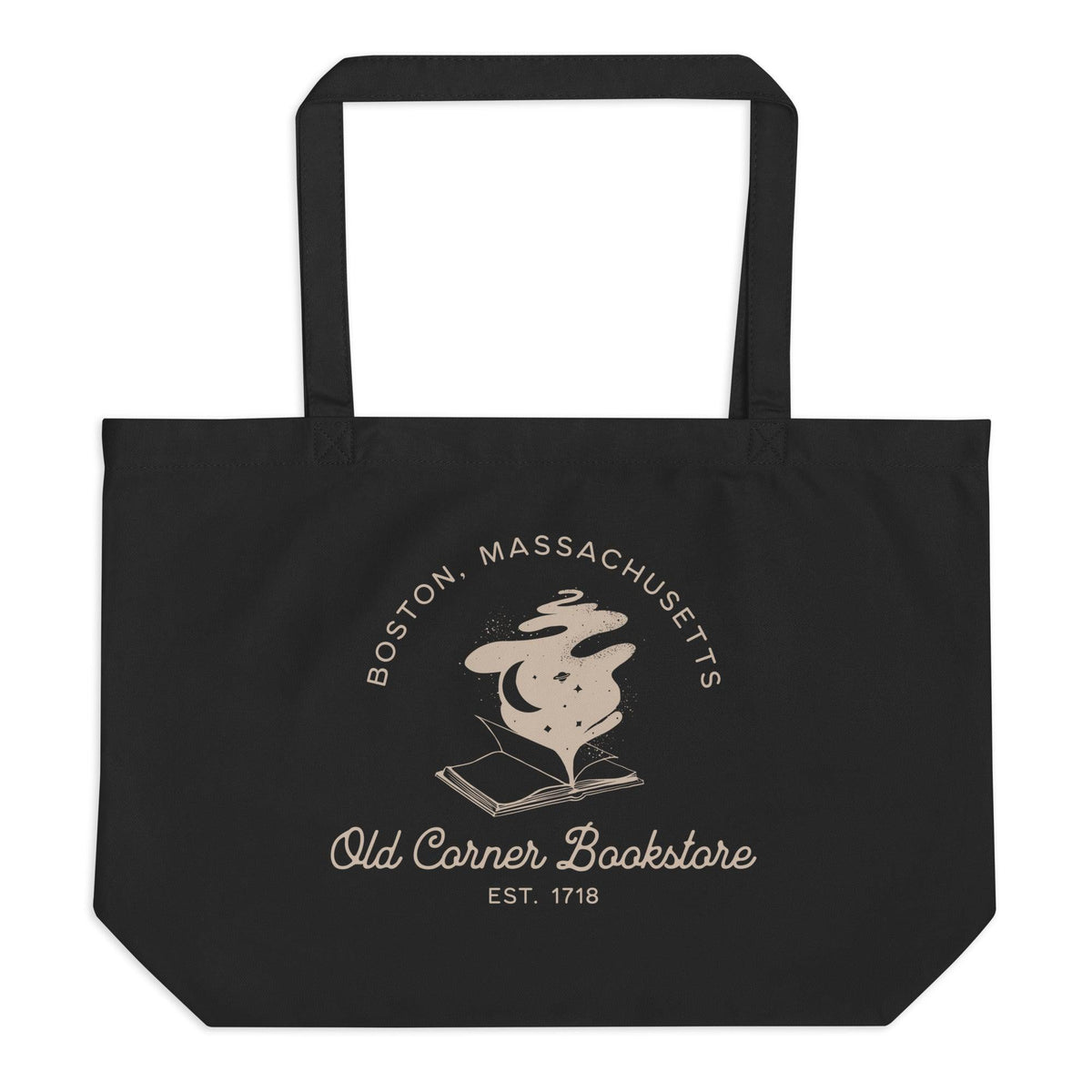 Old Corner Bookstore Large Organic Cotton Twill Tote Bag - The Bean Workshop - Book Lover Accesories, Book Lover Style, Bookish Fashion, Literary Gift, Old Corner Bookstore, read everyday, tote, tote bag, valentine, Valentine's Day Picks