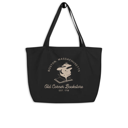 Old Corner Bookstore Large Organic Cotton Twill Tote Bag - The Bean Workshop - Book Lover Accesories, Book Lover Style, Bookish Fashion, Literary Gift, Old Corner Bookstore, read everyday, tote, tote bag, valentine, Valentine's Day Picks