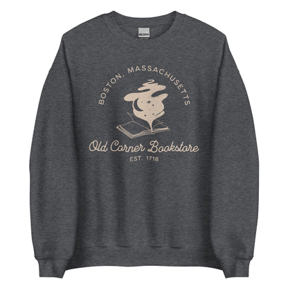 Old Corner Bookstore Sweatshirt - The Bean Workshop - Book Lover Style, Bookish Fashion, Literary Fashion, Old Corner Bookstore, read everyday, Readers Apparel, Reading Comfort, sweater, sweatshirt, valentine, Valentine's Day Picks, Vintage Bookstore