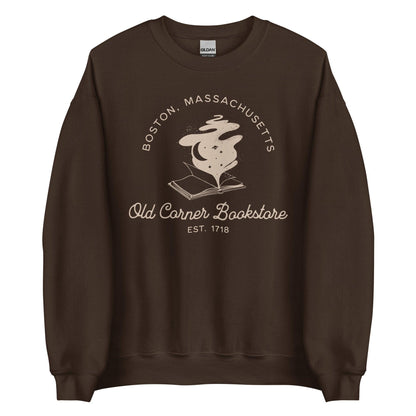Old Corner Bookstore Sweatshirt - The Bean Workshop - Book Lover Style, Bookish Fashion, Literary Fashion, Old Corner Bookstore, read everyday, Readers Apparel, Reading Comfort, sweater, sweatshirt, valentine, Valentine's Day Picks, Vintage Bookstore
