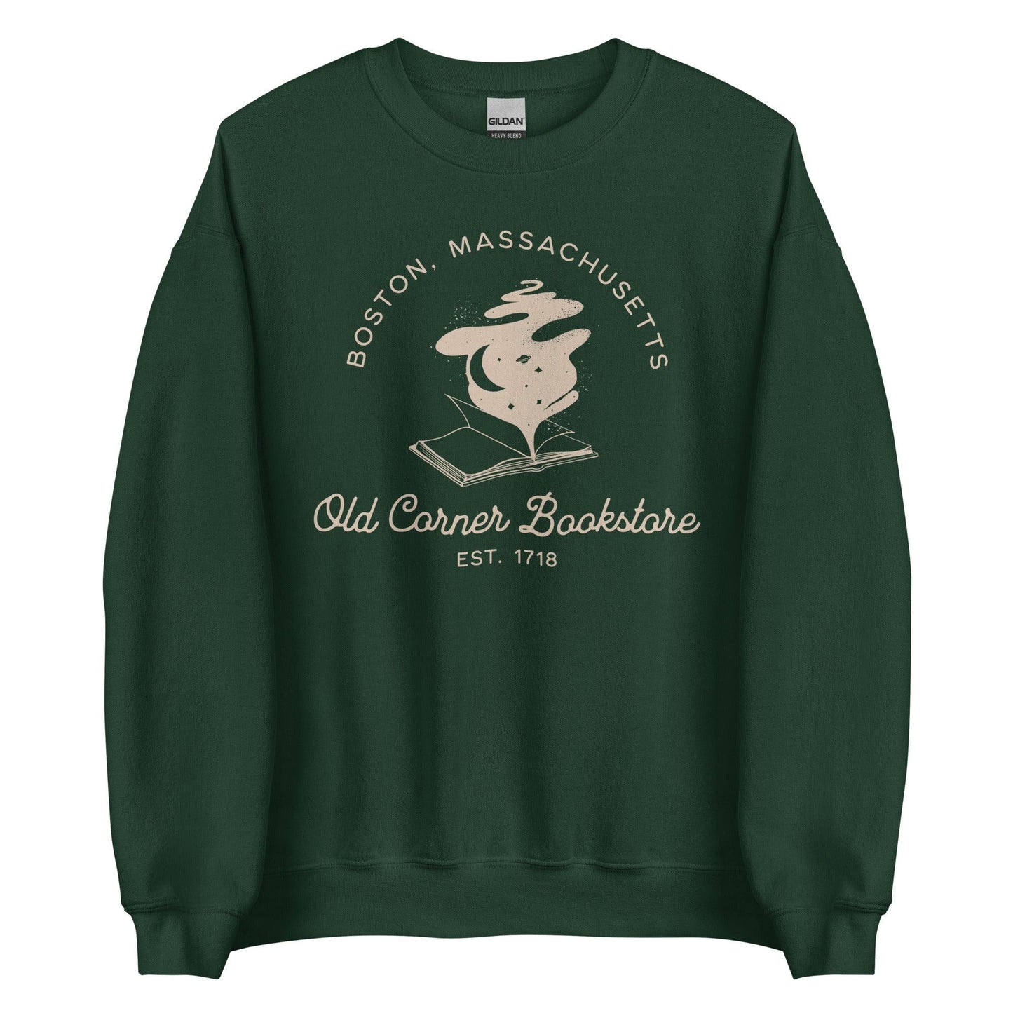 Old Corner Bookstore Sweatshirt - The Bean Workshop - Book Lover Style, Bookish Fashion, Literary Fashion, Old Corner Bookstore, read everyday, Readers Apparel, Reading Comfort, sweater, sweatshirt, valentine, Valentine's Day Picks, Vintage Bookstore