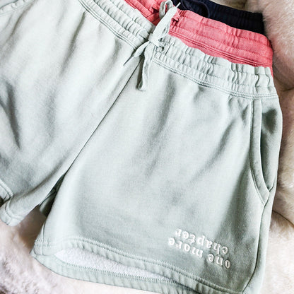 One More Chapter Embroidered Shorts - The Bean Workshop - shorts