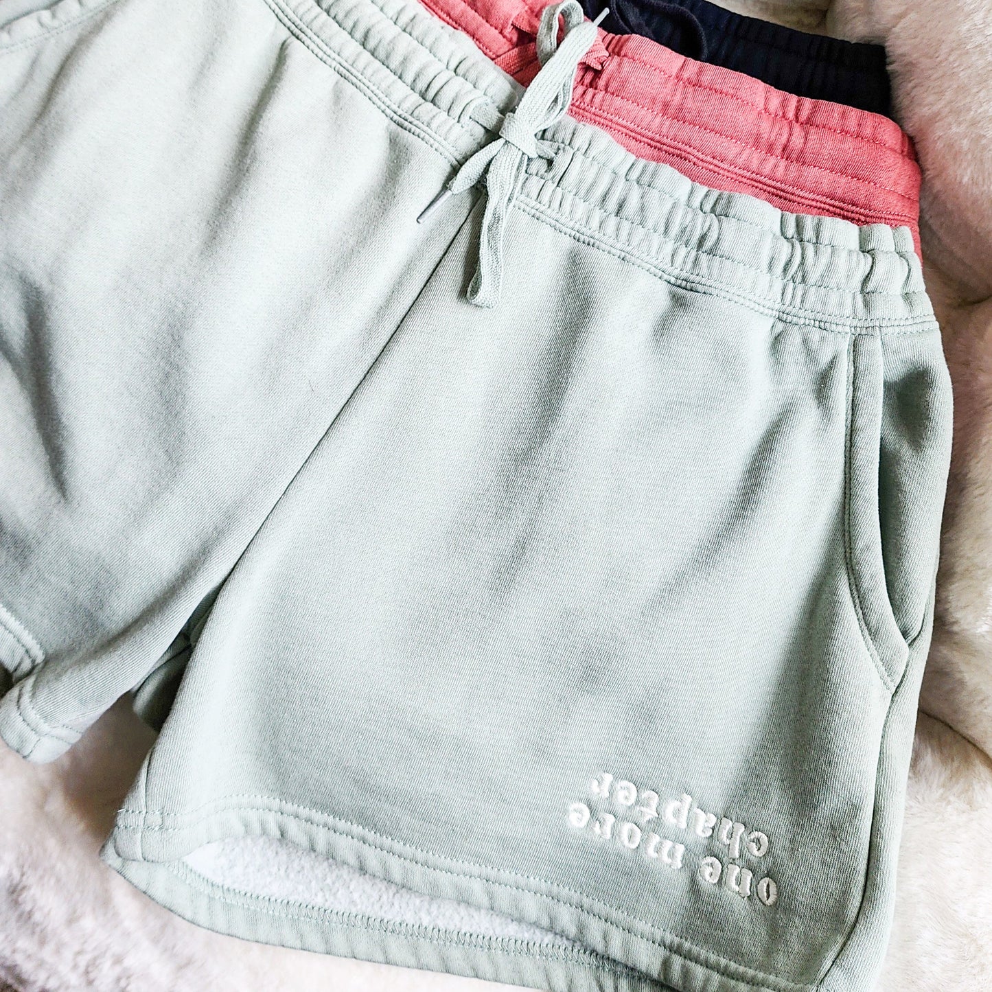 One More Chapter Embroidered Shorts - The Bean Workshop - shorts