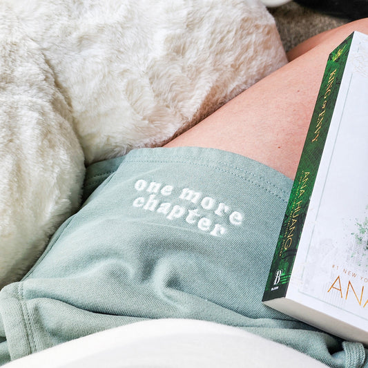 One More Chapter Embroidered Shorts - The Bean Workshop - shorts