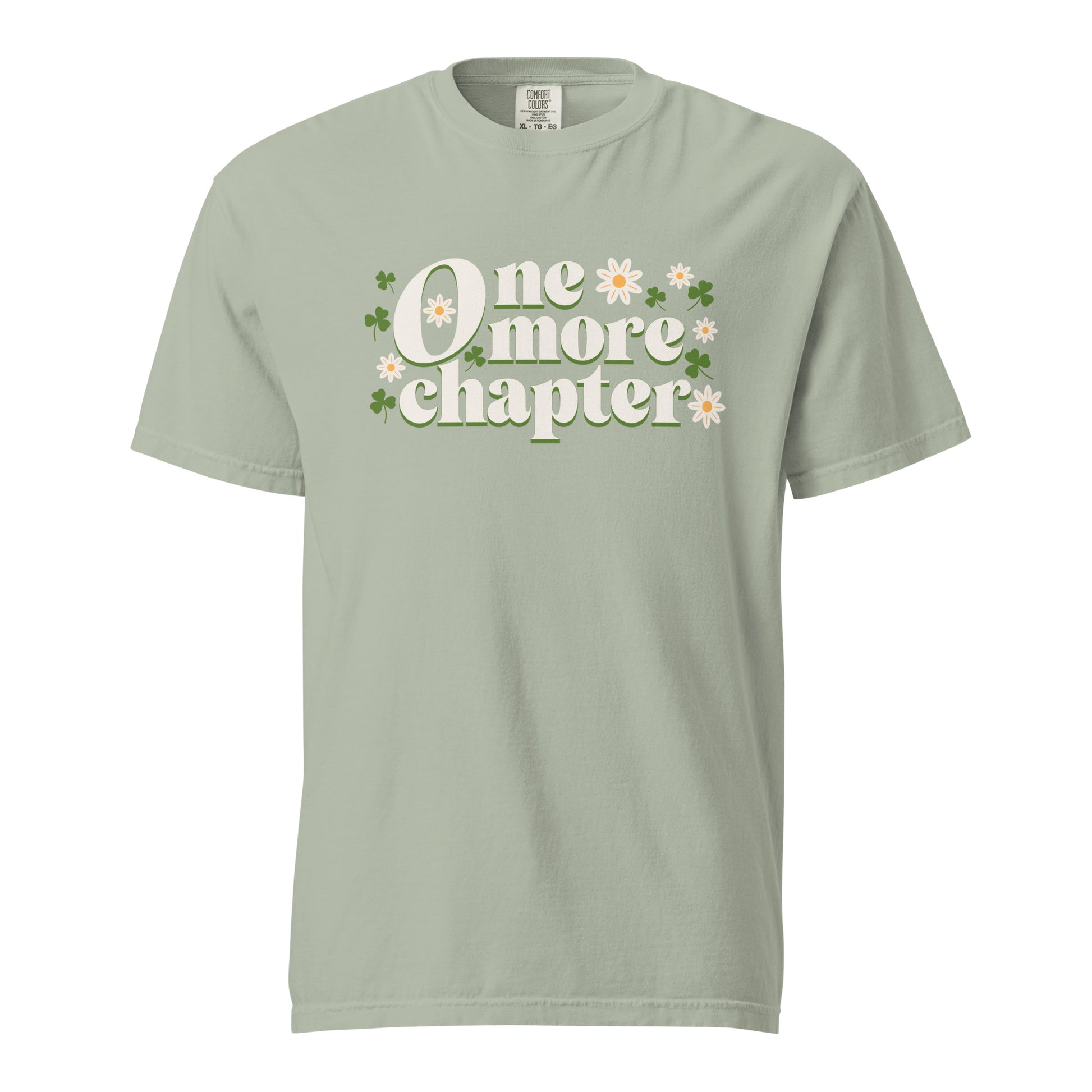 One More Chapter T-shirt - The Bean Workshop - Bibliophile Gift, Book Lover Apparel, Bookish Summer Collection, Floral Reader Shirt, Groovy Reading Top, One More Chapter T-shirt, Retro Book Tee, t-shirt, Tee