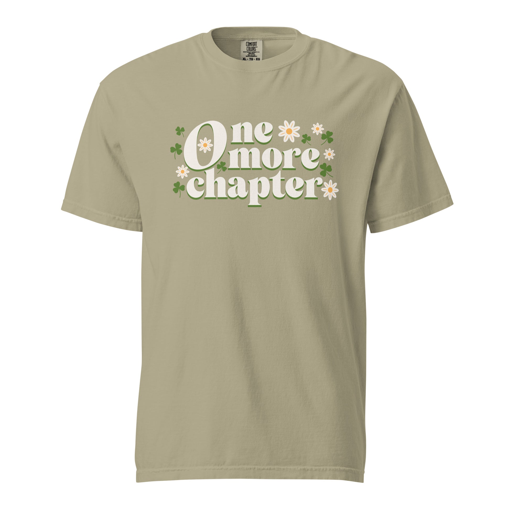 One More Chapter T-shirt - The Bean Workshop - Bibliophile Gift, Book Lover Apparel, Bookish Summer Collection, Floral Reader Shirt, Groovy Reading Top, One More Chapter T-shirt, Retro Book Tee, t-shirt, Tee