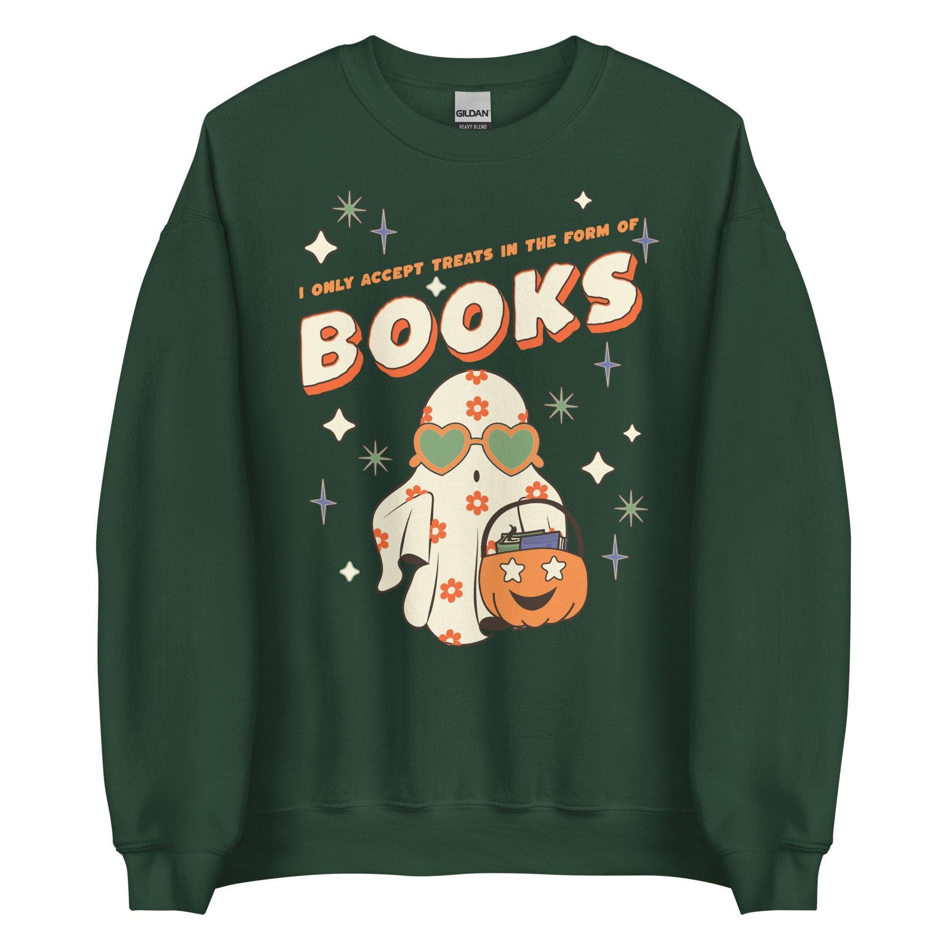 Only Accept Books Sweatshirt - The Bean Workshop - halloween, sweatshirt