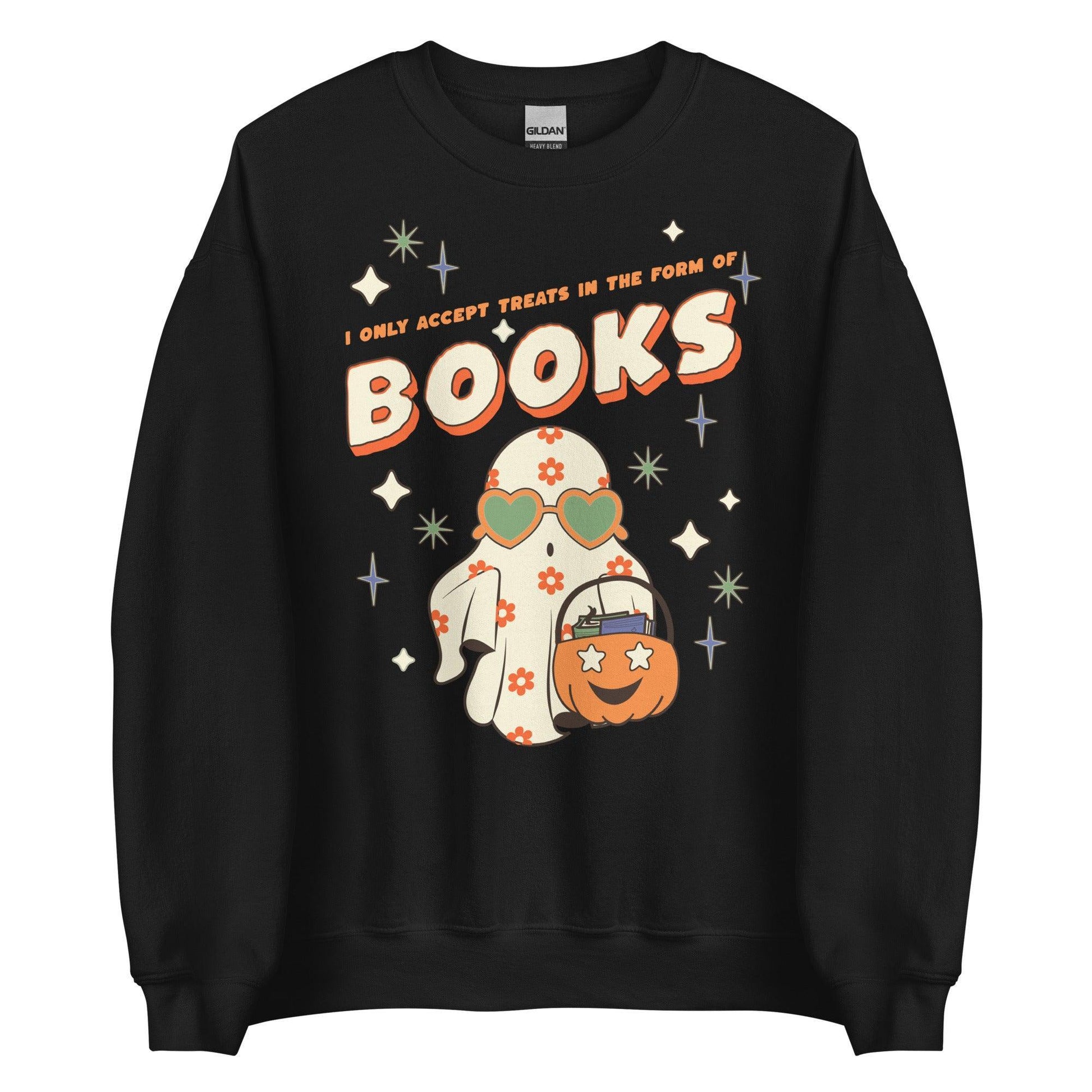 Only Accept Books Sweatshirt - The Bean Workshop - halloween, sweatshirt