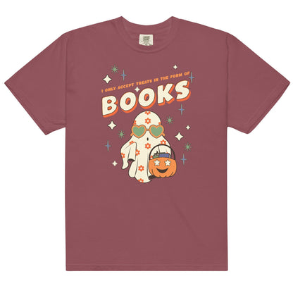 Only Accept Books Tee Shirt - The Bean Workshop - book lovers, bookaholic, box tee, halloween