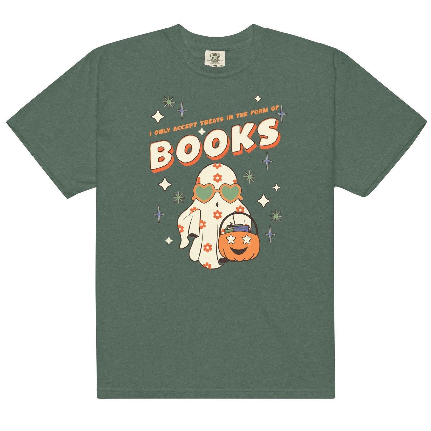 Only Accept Books Tee Shirt - The Bean Workshop - book lovers, bookaholic, box tee, halloween