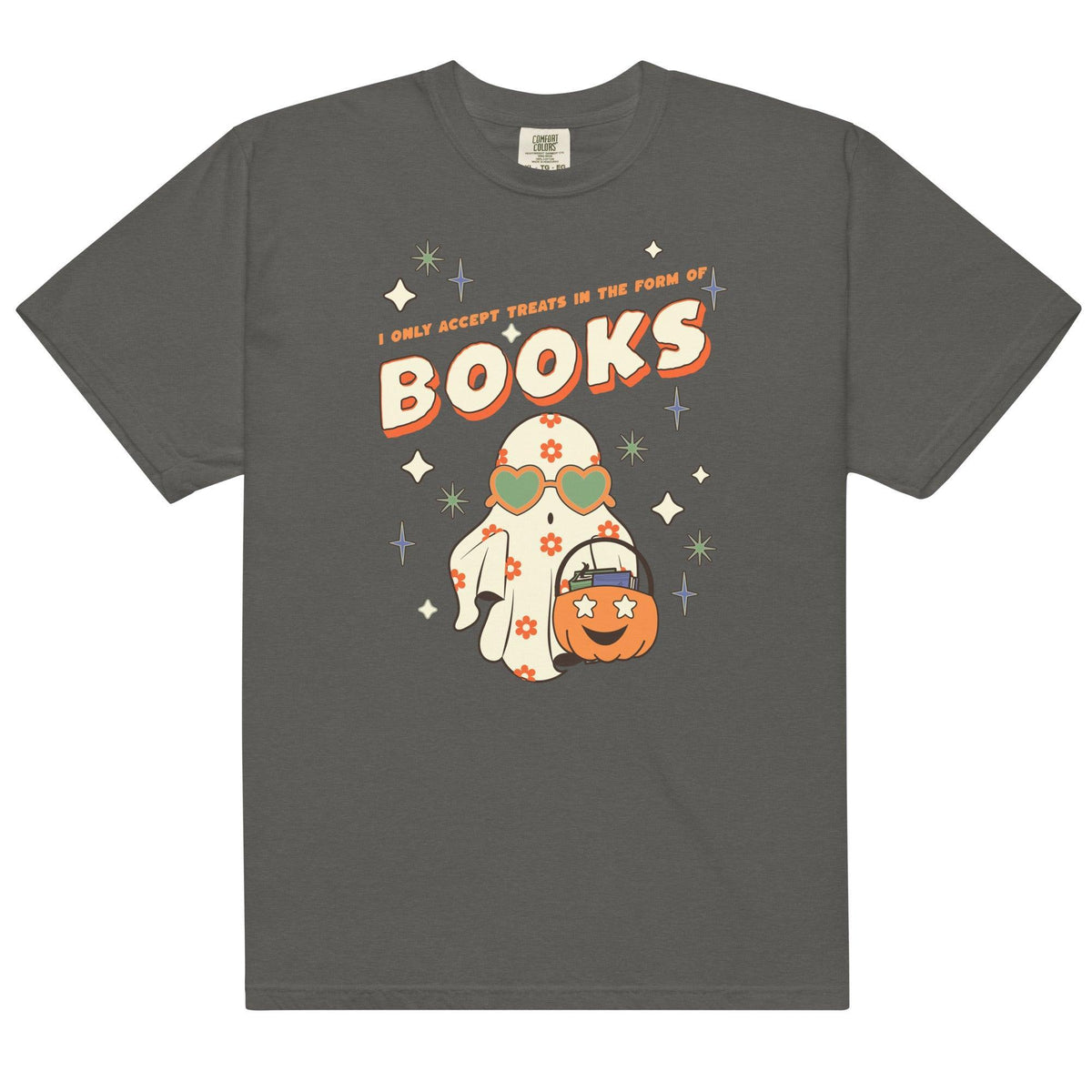 Only Accept Books Tee Shirt - The Bean Workshop - book lovers, bookaholic, box tee, halloween