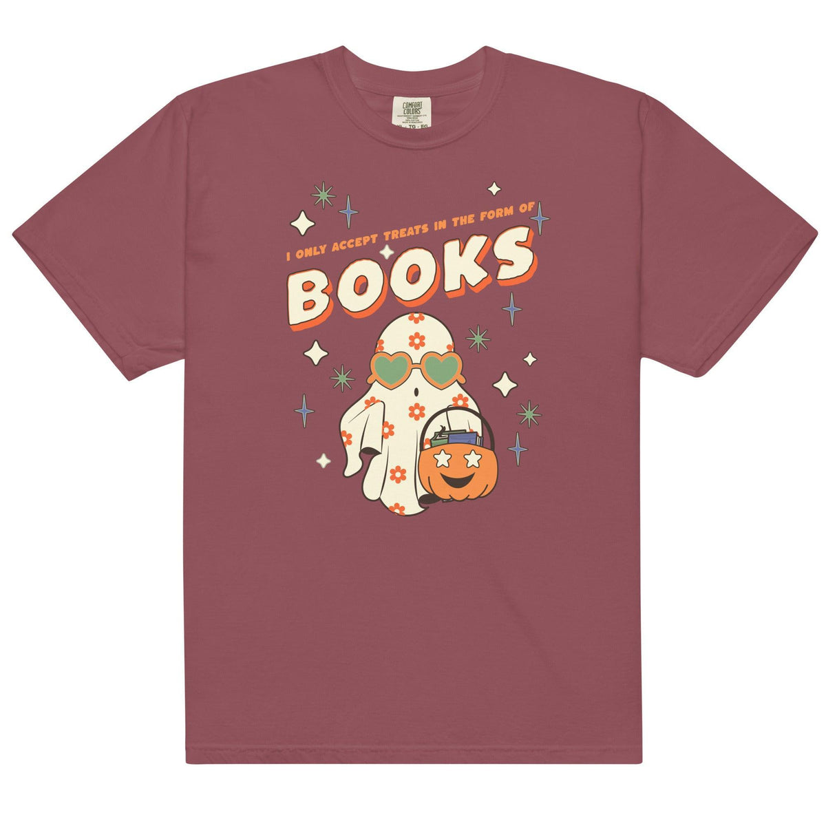 Only Accept Books Tee Shirt - The Bean Workshop - book lovers, bookaholic, box tee, halloween