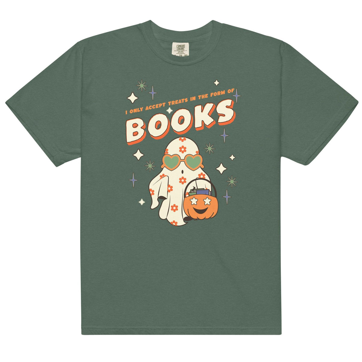 Only Accept Books Tee Shirt - The Bean Workshop - book lovers, bookaholic, box tee, halloween
