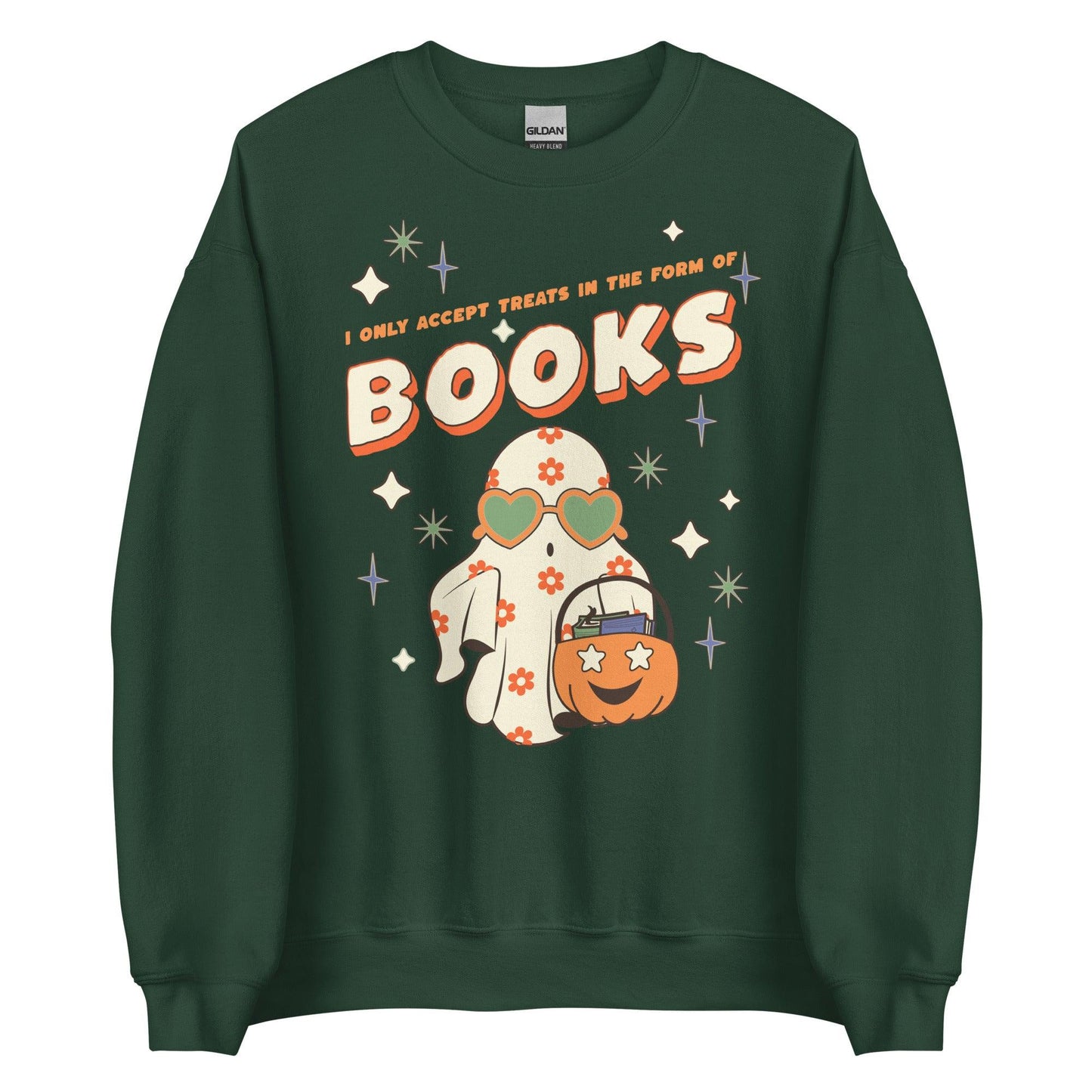 Only Accept Treats in a form of Books Sweatshirt - The Bean Workshop - halloween, sweatshirt