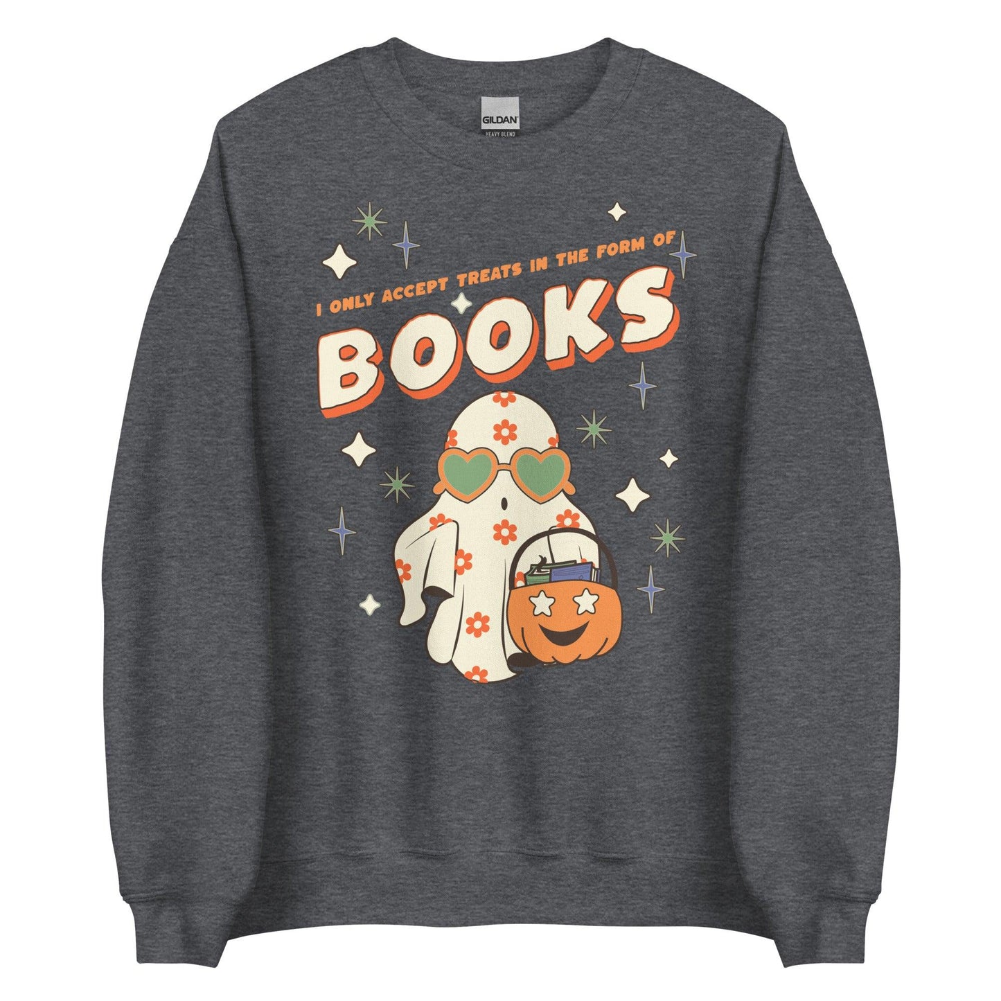 Only Accept Treats in a form of Books Sweatshirt - The Bean Workshop - halloween, sweatshirt