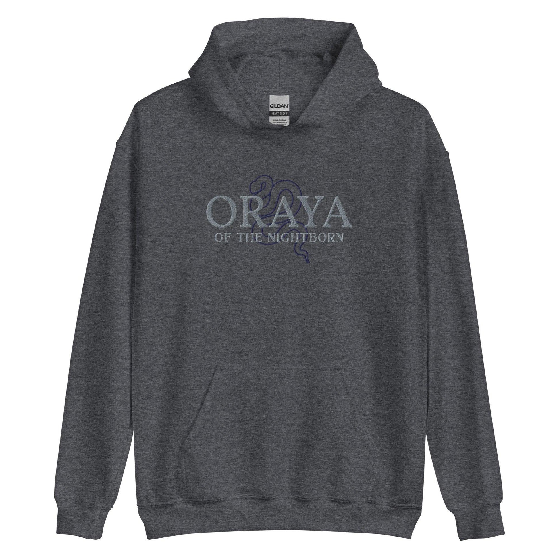 Oraya of the Night Born Embroidered Hoodie - The Bean Workshop - carissa broadbent, embroidered, hoodie, the serpent and the wings of night